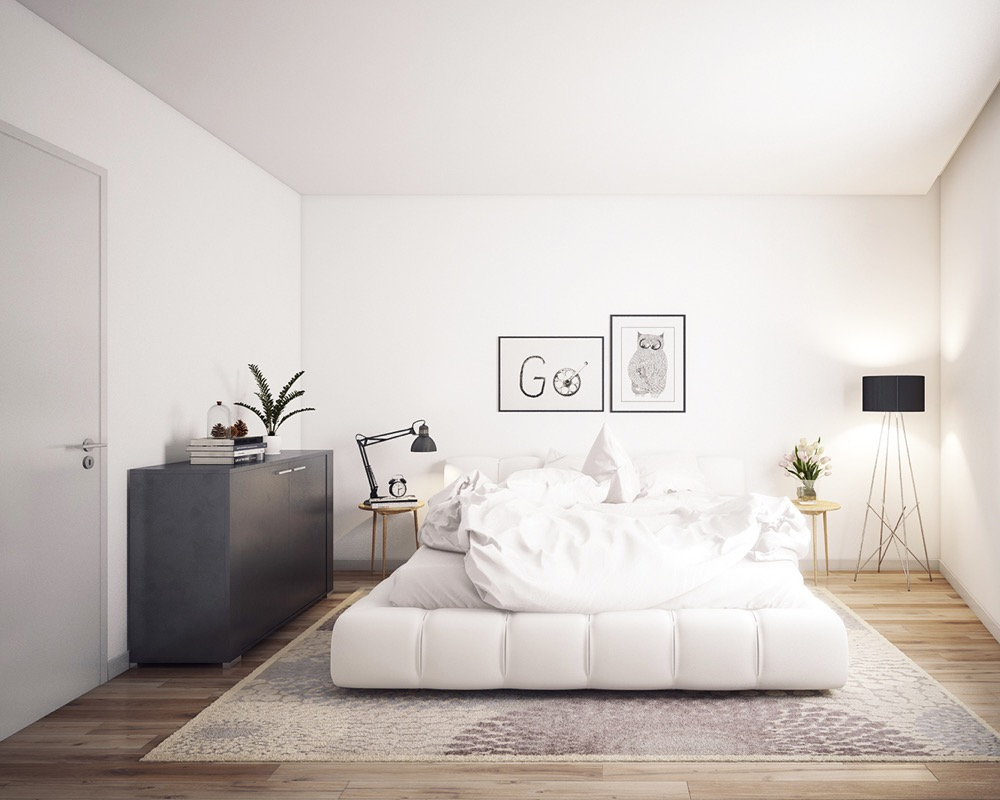 Спальня в стиле скандинавский минимализм