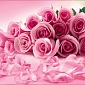 Розовые розы 075  (2,68х1,96 м)